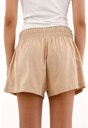 Topmark Short Con Pretina Elástica Y Bolsillos Crudo Para Mujer