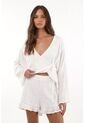 Topmark Short Con Bolero Y Tela Con Textura Crudo Para Mujer de topmark