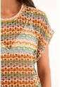 Topmark Camiseta Con Diseño En Malla Multicolor Para Mujer de topmark