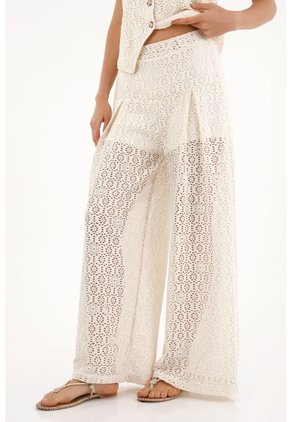 Topmark Pantalón Oversize Tejido Crudo Para Mujer
