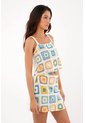 Topmark Camisa Crop En Tela Tejida Para Mujer de topmark