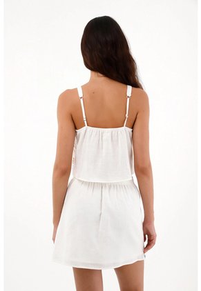 Topmark Camisa Crop En Tela Tejida Para Mujer