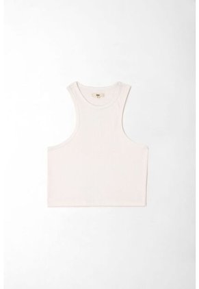 Topmark Camiseta Tipo Crop Top Blanca Para Mujer