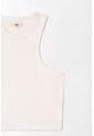Topmark Camiseta Tipo Crop Top Blanca Para Mujer de topmark