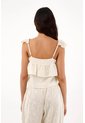 Topmark Camisa Crop Con Boleros Crudo Para Mujer de topmark