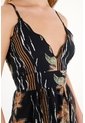 Topmark Vestido Largo Estampado Con Escote Cruzado Para Mujer de topmark