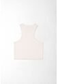 Topmark Camiseta Tipo Crop Top Blanca Para Mujer de topmark