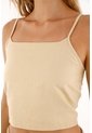 Topmark Camisa Crop De Tiras Crudo Con Textura Ligera Para Mujer de topmark