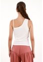Topmark Camiseta De Tiras Asimétricas Blanca Para Mujer de topmark