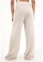 Pantalón Con Textura Bota Recta Crudo Para Mujer de topmark
