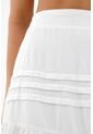 Topmark Falda Blanca Con Alforzas Para Mujer de topmark