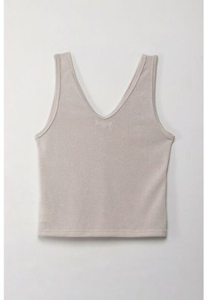 Topmark Camiseta Básica Manga Sisa Crudo Para Mujer