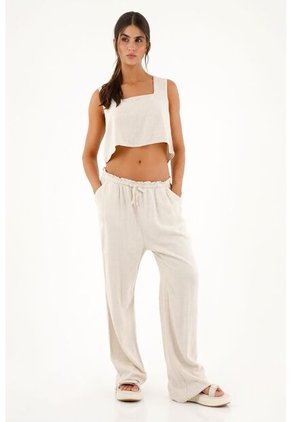 Camisa Escote Cuadrado Manga Sisa Crudo Para Mujer