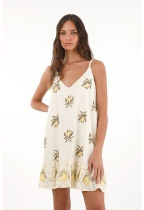 Topmark Vestido Corto Estampado Con Bolero En Ruedo Para Mujer