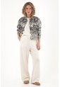 Topmark Pantalón Bota Recta Crudo Para Mujer de topmark