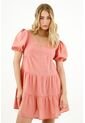 Topmark Vestido Naranja Con Cortes Para Mujer de topmark