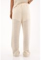 Topmark Pantalón Tejido De Tiro Alto Crudo Para Mujer de topmark