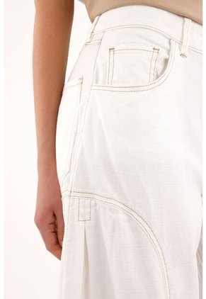 Topmark Pantalón Wide Leg Crudo Para Mujer