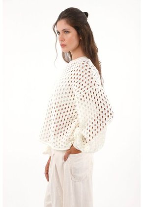 Topmark Buzo Tejido De Silueta Amplia Crudo Para Mujer