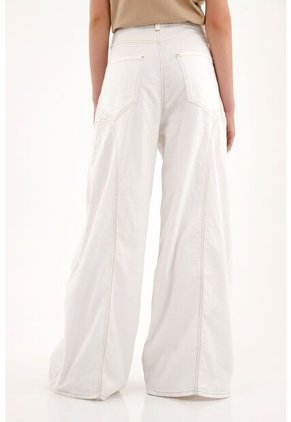 Topmark Pantalón Wide Leg Crudo Para Mujer