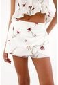 Topmark Falda Short En Ojalillo Con Estampado De Flores Para Mujer de topmark