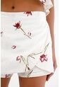 Topmark Falda Short En Ojalillo Con Estampado De Flores Para Mujer de topmark