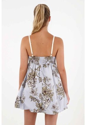 Topmark Vestido Floral Abombachado Para Mujer