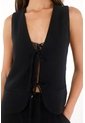 Topmark Chaleco De Tiras En Delantero Negro Para Mujer de topmark