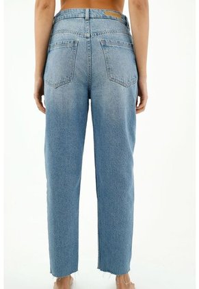 Jean Mom Fit Azul Para Mujer
