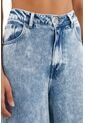 Jean Wide Leg De Tiro Alto Azul Claro Para Mujer de topmark
