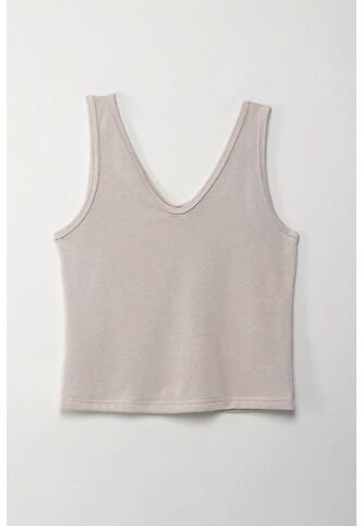 Topmark Camiseta Básica Manga Sisa Crudo Para Mujer topmark