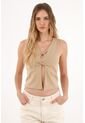 Topmark Camiseta Manga Sisa Con Detalle Entorchado Crudo Para Mujer de topmark