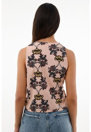 Camisa Estampada De Diseño Cruzado Para Mujer