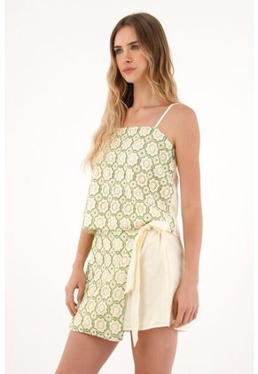 Topmark Falda En Tela Bordada Con Diseño De Flores Para Mujer