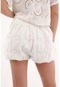 Topmark Short En Ojalillo Con Corte Globo Crudo Para Mujer de topmark