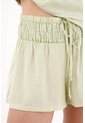 Topmark Bermuda Fit Tradicional Con Pretina Fruncida En Verde Menta Para Mujer de topmark