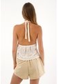 Topmark Chaleco Tejido Con Tiras Crudo Para Mujer de topmark