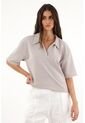 Topmark Camiseta Gris De Silueta Amplia Para Mujer de topmark