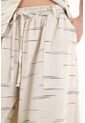 Pantalón Wide Leg Con Detalles Bordados Y Pretina Elástica Para Mujer de topmark