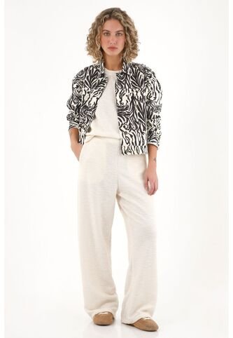 Topmark Pantalón Bota Recta Crudo Para Mujer topmark