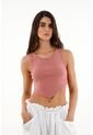 Camiseta Rosada Cuello Redondo Tipo Crop Para Mujer de topmark