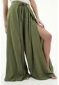 Pantalón Verde Ancho Para Mujer de topmark