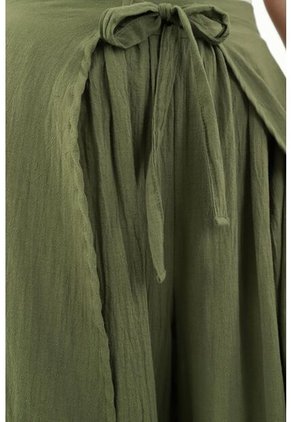 Pantalón Verde Ancho Para Mujer