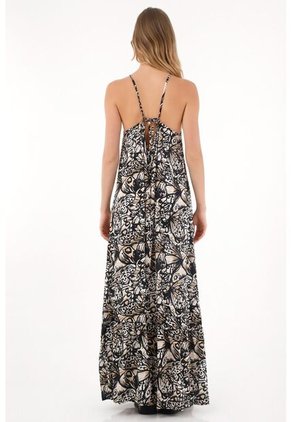 Topmark Vestido Largo Estampado Cuello Halter Para Mujer