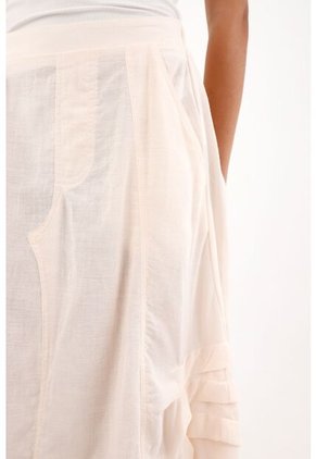 Topmark Falda Larga Con Bolsillos De Parche Crudo Para Mujer