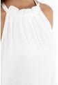 Vestido De Cuello Halter Blanco Para Mujer de topmark
