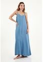 Vestido Largo Azul Para Mujer de topmark