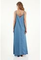 Vestido Largo Azul Para Mujer de topmark