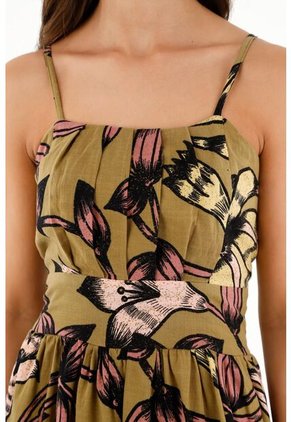 Vestido Largo Con Fajón En Cintura Para Mujer