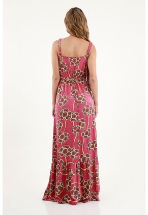 Vestido Largo Estampado Para Mujer